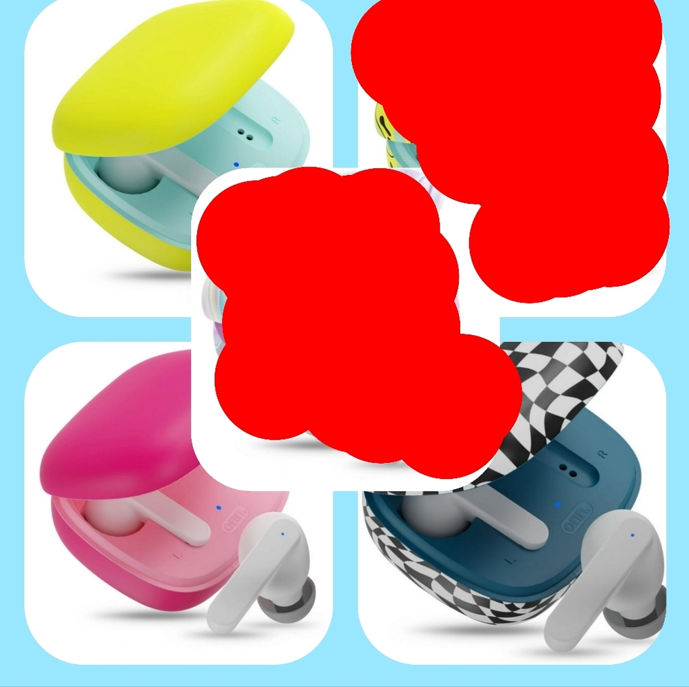 Onn Groove Bluetooth Earbuds with charging case (5 different styles available)-S